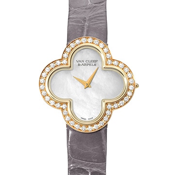 ヴァン クリーフ&アーペル アルハンブラ ミディアム VCARF52800  ホワイトシェル レディース 時計 【中古】【wristwatch】
