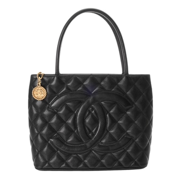 シャネル マトラッセ 復刻トート ブラック A01804 キャビアスキン レディース バッグ 【中古】【bag】