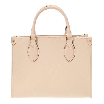 ルイ ヴィトン モノグラムアンプラント オンザゴー PM 2WAY クレーム M46569 レザー レディース バッグ 【中古】【bag】