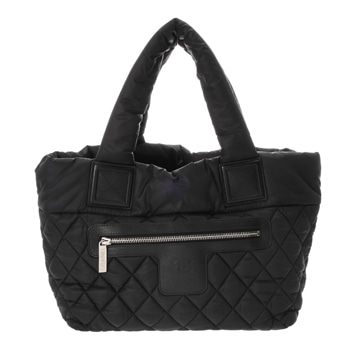 シャネル コココクーン トートPM  ブラック A48610 ナイロン レディース バッグ 【中古】【bag】