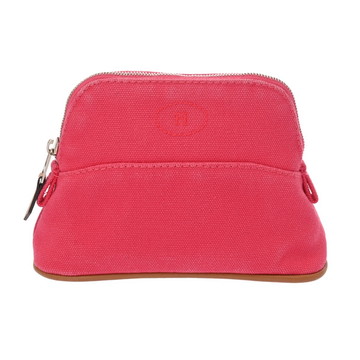 エルメス ボリード ポーチ ミニミニ ピンク コットンキャンバス ユニセックス 【中古】【bag】
