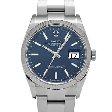ロレックス デイトジャスト 36 126234 ブライトブルー メンズ 時計 【中古】【wristwatch】