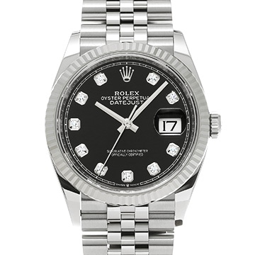 ロレックス デイトジャスト 36 126234G ブライトブラック/ダイヤモンド メンズ 時計 【中古】【wristwatch】