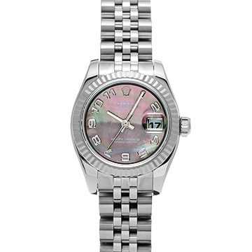 ロレックス デイトジャスト 179174NA ブラックシェル レディース 時計 【中古】【wristwatch】