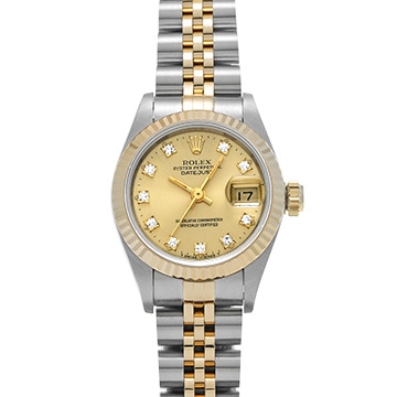 ロレックス デイトジャスト 69173G シャンパン/ダイヤモンド レディース 時計 【中古】【wristwatch】