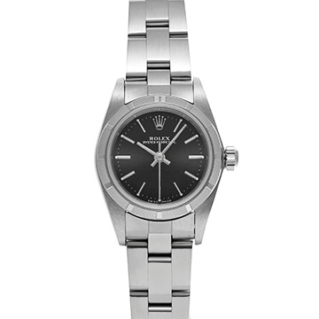 ロレックス オイスターパーペチュアル 76030 ブラック レディース 時計 【中古】【wristwatch】