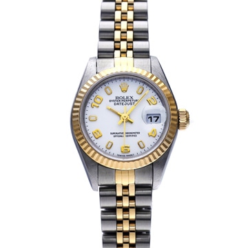 ロレックス デイトジャスト 79173 ホワイト レディース 時計 【中古】【wristwatch】