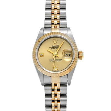 ロレックス デイトジャスト 69173 2BR シャンパン/ダイヤモンド レディース 時計 【中古】【wristwatch】
