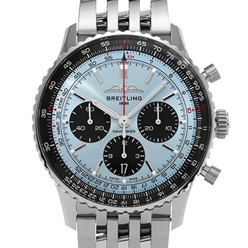 ブライトリング ナビタイマー B01 クロノグラフ 43 AB0138241C1A1 アイスブルー/ブラック メンズ 時計 【中古】【wristwatch】