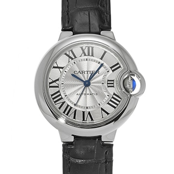 カルティエ バロンブルー ドゥ カルティエ 33mm W6920085 シルバー レディース 時計 【中古】【wristwatch】