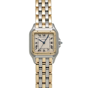 カルティエ パンテール MM 3ロウ W25028B8 アイボリー ユニセックス 時計 【中古】【wristwatch】