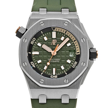 オーデマ ピゲ ロイヤルオーク オフショア ダイバー 15720ST.OO.A052CA.01 カーキグリーン メンズ 時計 【中古】【wristwatch】