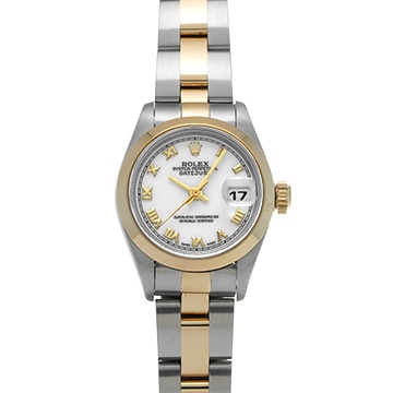 ロレックス デイトジャスト 69163 ホワイト レディース 時計 【中古】【wristwatch】