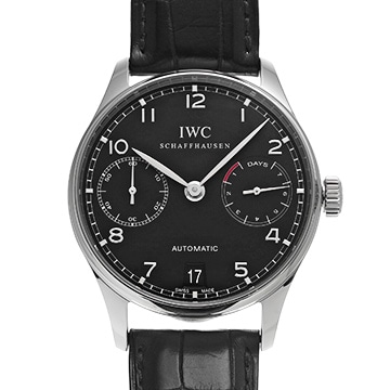 IWC ポルトギーゼ オートマティック 7デイズ IW500109 ブラック メンズ 時計 【中古】【wristwatch】