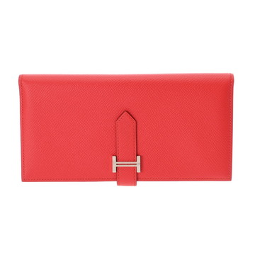 エルメス ベアンスフレ  ルージュトマト ヴォーエプソン レディース 財布 【中古】【purse】