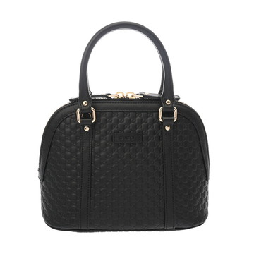 グッチ マイクログッチシマ 2WAY ブラック 449654 レザー レディース バッグ 【中古】【bag】