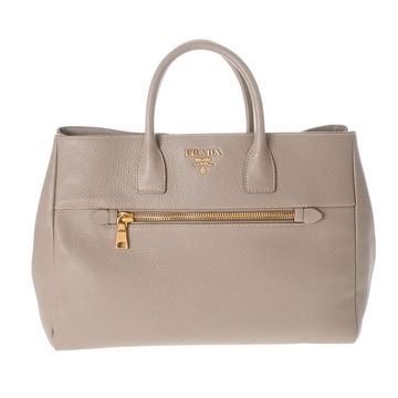プラダ トートバッグ グレー BN2545 レザー レディース バッグ 【中古】【bag】