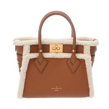 ルイ ヴィトン オンマイサイド PM 2WAY キャメル/ホワイト M58981 カーフ/シアリング レディース バッグ 【中古】【bag】