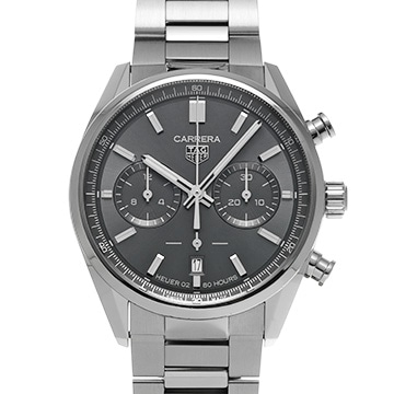 タグ ホイヤー カレラ ホイヤー02 クロノグラフ キャリバーTH20-00 CBN2012.FC6483 グレー メンズ 時計 【中古】【wristwatch】