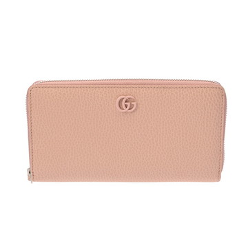グッチ ダブルG ジップアラウンドウォレット ピンク 456117 レザー レディース 財布 【未使用】【purse】