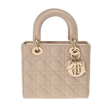 ディオール カナージュ LADY DIOR ABCDIOR スモールバッグ ベージュ M05380NGE ラムスキン レディース バッグ 【中古】【bag】