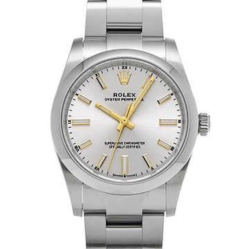 ロレックス オイスターパーペチュアル 34 124200 シルバー ユニセックス 時計 【中古】【wristwatch】