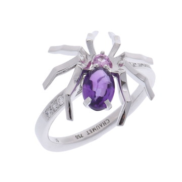 ショーメ アトラップモワ スパイダー リング シルバー K18ホワイトゴールド WG レディース ジュエリー 【中古】【jewelry】