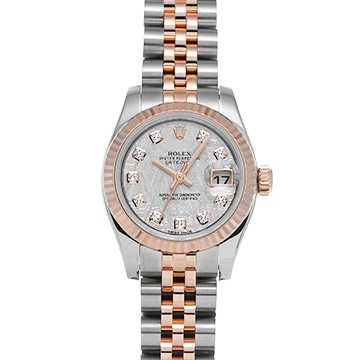 ロレックス デイトジャスト 179171G メテオライト/ダイヤモンド レディース 時計 【中古】【wristwatch】
