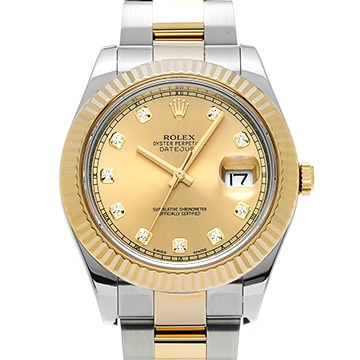 ロレックス デイトジャストII 116333G シャンパン/ダイヤモンド メンズ 時計 【中古】【wristwatch】