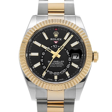ロレックス スカイドゥエラー 326933 ブライトブラック メンズ 時計 【中古】【wristwatch】