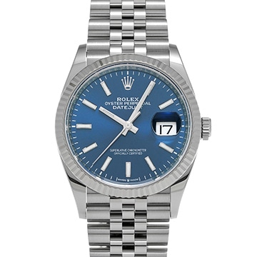 ロレックス デイトジャスト 36 126234 ブライトブルー メンズ 時計 【中古】【wristwatch】