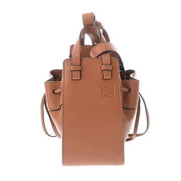 ロエベ ハンモック ドローストリングバッグ ミニ タン クラッシックカーフ レディース バッグ 【中古】【bag】