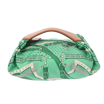 エルメス バルソワ スカーフバッグ ゴールド/グリーン ヴォースイフト/シルク レディース バッグ 【中古】【bag】