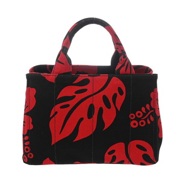 プラダ カナパ ミニ 2WAY ブラック/レッド B2439B キャンバス レディース バッグ 【中古】【bag】