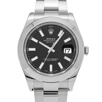 ロレックス デイトジャストII 116300 ブラック メンズ 時計 【中古】【wristwatch】