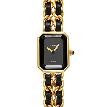 シャネル プルミエール M H0001 ブラック レディース 時計 【中古】【wristwatch】