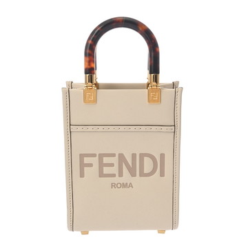 フェンディ サンシャインショッパー ミニ ライトグレー 8BS051 ABVL カーフレザー レディース バッグ 【中古】【bag】