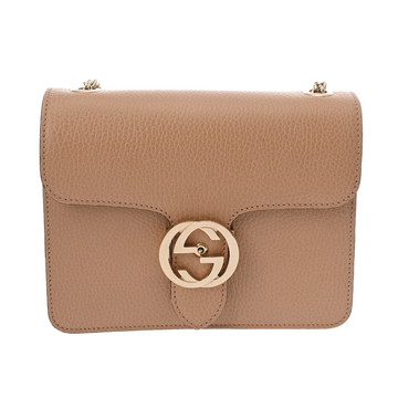グッチ インターロッキングG チェーンショルダー ベージュ 510304 レザー レディース バッグ 【中古】【bag】