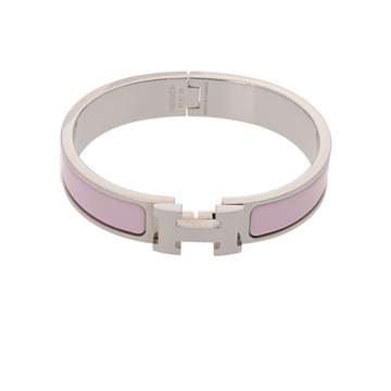 エルメス クリックH ピンク/シルバー金具 エナメル ユニセックス ジュエリー 【中古】【jewelry】