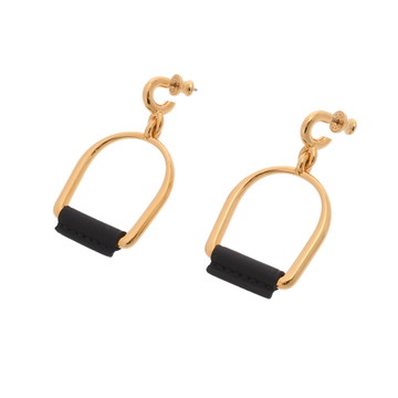 エルメス エリタージュ・エケストル エトリエ PM ゴールド/ブラック ヴォースイフト ユニセックス ジュエリー 【中古】【jewelry】