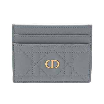 ディオール カナージュ DIOR CARO FREESIA カードホルダー クラウドブルー S5130UWHC_M81B ラムスキン レディース 【中古】【other】