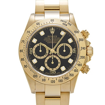 ロレックス コスモグラフ デイトナ 16528G ブラック/ダイヤモンド メンズ 時計 【中古】【wristwatch】