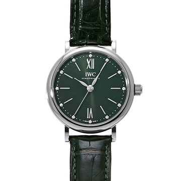 IWC ポートフィノ オートマティック 34 IW357405 グリーン/ダイヤモンド レディース 時計 【中古】【wristwatch】