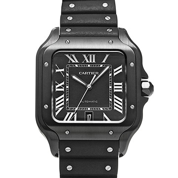 カルティエ サントス ドゥ カルティエ LM WSSA0039 ブラック メンズ 時計 【中古】【wristwatch】