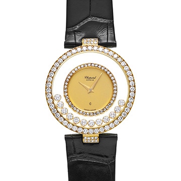 ショパール ハッピーダイヤモンド 21/2647 シャンパン レディース 時計 【中古】【wristwatch】