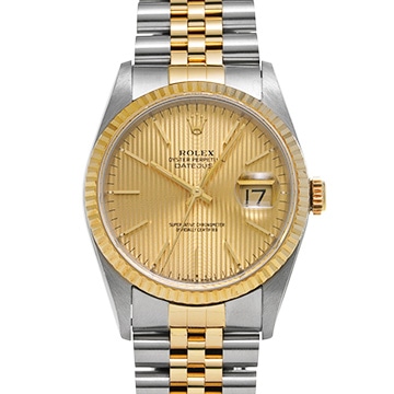 ロレックス デイトジャスト 16233 シャンパンタペストリー メンズ 時計 【中古】【wristwatch】