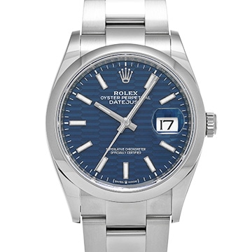 ロレックス デイトジャスト 36 126200 ブライトブルー フルーテッドモチーフ メンズ 時計 【中古】【wristwatch】