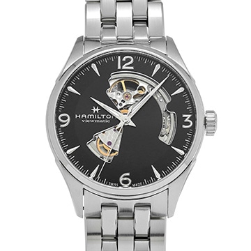 ハミルトン ジャズマスター オープンハート H32705131 ブラック メンズ 時計 【中古】【wristwatch】