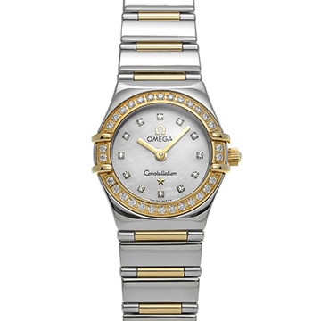 オメガ コンステレーション 1365.75 ホワイトシェル/ダイヤモンド レディース 時計 【中古】【wristwatch】