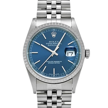 ロレックス デイトジャスト 16220 ブルー メンズ 時計 【中古】【wristwatch】